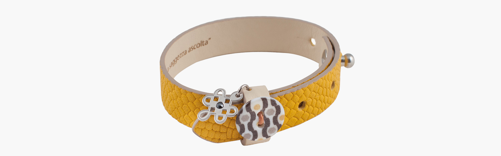 Bracciale Riflessione & Saggezza / Giallo